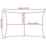 Jedro protiv sunca boje pijeska 3,5x2,5 m poliester Oxford