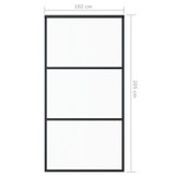 Klizna vrata s priborom ESG staklo i aluminij 102 x 205 cm