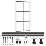 Klizna vrata s priborom ESG staklo i aluminij 102 x 205 cm 3081948