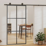 Klizna vrata s priborom ESG staklo i aluminij 102 x 205 cm 3081948 Klizna vrata s priborom ESG staklo i aluminij 102 x 205 cm 3081948