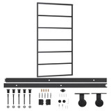 klizna vrata s priborom ESG staklo i aluminij 102 x 205 cm 3081954