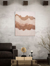 Ručno Radena Zidna Slika Browny Cm 80x3,7x100