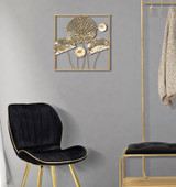 Željezni Zidni Panel Gold Flowers Cm 50x5x50