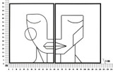 Željezni Zidni Panel Tribal Simply Set 2kom Cm 60x1x80