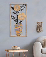 Željezo/Drvo Zidna Ploča Vaso Cm 40x3,5x80