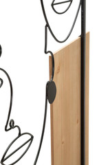 Zidni Panel Lica Željezo I Drvo Cm 63x2x90