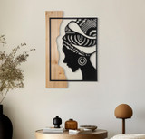 Zidni Panel Tribal Željezo I Drvo Cm 53x2x80