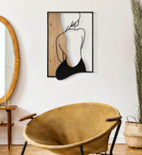 Zidni Pano Beauty Željezo I Drvo 60x2x90