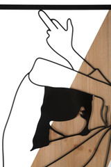 Zidna Panel Traka -A- Željezo I Drvo Cm 50x2x90