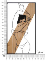 Zidna Panel Traka -A- Željezo I Drvo Cm 50x2x90