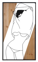 Zidna Panel Traka -B- Željezo I Drvo Cm 50x2x90