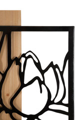 Zidni Pano Lotos Željezo I Drvo Cm 60x2x90