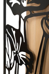 Zidni Pano Lotos Željezo I Drvo Cm 60x2x90