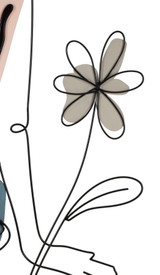 Zidni Pano Lady W/Flower Cm 80x1,3x90