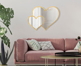 Zidno Ogledalo Glam Dvostruko Srce Cm 65x2x50