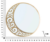 Zidno Ogledalo Apstraktni Mjesec Cm Ø 72x1