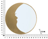 Zidno Ogledalo Moon Cm Ø 72,5x2,3