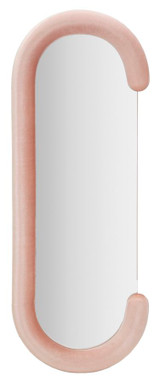 Zidno Ogledalo Chantal Roza Baršun Cm 60x7x160