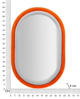 Zidno Ogledalo Antony Orange/Mix Velvet Cm 60x4x90