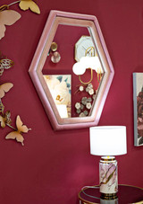 Zidno Ogledalo Tony Mix Pink Velvet Cm 75x4x80