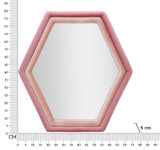 Zidno Ogledalo Tony Mix Pink Velvet Cm 75x4x80
