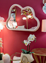 Zidno Ogledalo Cloud Pink Velvet Cm 90x4x60