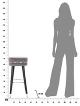 Barski Stolac Paris Grigio/Silver Cm Ø 35x74