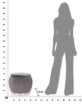 Puff/Sprema Paris Grigio/Srebrni Cm Ø 43x43