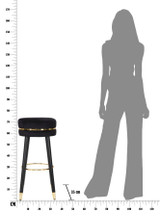 Barski Stolac Paris Nero/Gold Cm Ø 35x74