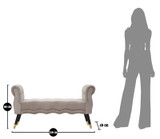 Klupica Paris Grigia/Zlato Cm 120x40x60