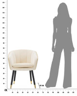 Fotelja Paris Crema/Gold Cm 62x58x78