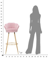 Barski Stolac Bar Vienna Rosa Cm 55x53x110