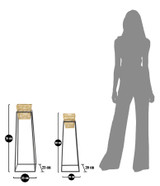 Vaza Starija Kvadratna Set 2kom Cm Ø 23x70-20x60