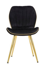 Paris Chair Space Black/Gold Set 2 Pz Cm 46x58x77