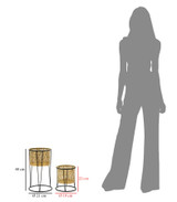 Držač Za Vaze Leavy Set 2 Kom.Cm Ø 21x40-19x22