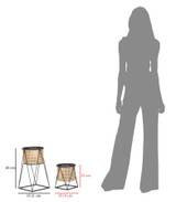 Držač Za Vaze Osaka Set 2kom Cm Ø 21x40-19x22