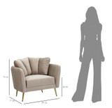 Fotelja Kijev Siva Cm 88x77x74