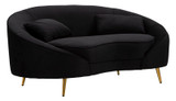 Sofa 2 Sjeda Oslo Sa Jastukima Crni Cm 148x84x68