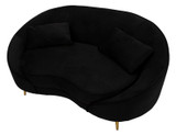 Sofa 2 Sjeda Oslo Sa Jastukima Crni Cm 148x84x68