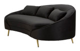 Sofa 3 Sjeda Oslo Sa Jastukima Crni Cm 185x84x68