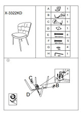 Stolica Losanna Siva Set 2 Pz Cm 58x60,5x85