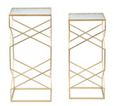 Stol Glassy Set 2kom Cm 31,5x31,5x68-28x28x64