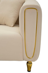 Sofa Alma Krem Sa Jastukima Cm 155x81x71