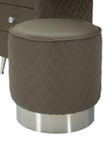 Kozmetički Stol Sharon Grey Sa Taburetom Srebrne Noge Cm 120x40x75 (Vel. Tabureta Ø36x39)