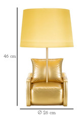 Stolna Lampa Midcentury Yellow Cm Ø 26x46