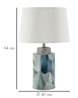 Stolna Lampa Keramika Elegant Cm Ø 40x64