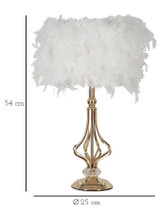 Stolna Lampa Tarty White Cm Ø 25x54