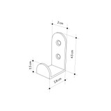Vješalica Leny metalna vješalica jednostruka - crna