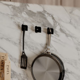 Vješalica Luxa metalna vješalica, crni set od 3 kom