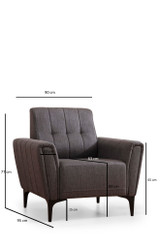 1-sjed Sofa Hamlet - tamno siva